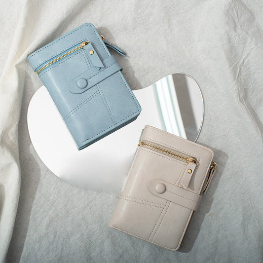 Women's Korean Short Folding Multifunctional Clutch Ladies Wallets