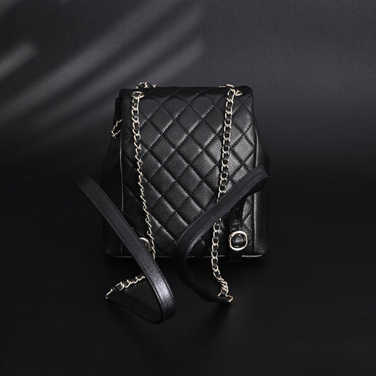 Chanel Duma Backpack – Black Quilted Lambskin with Gold-Tone Hardware