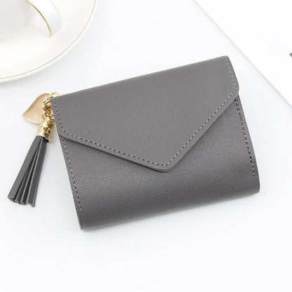 Charming Fashion Short Simple Tassel Clutch Ladies Wallets