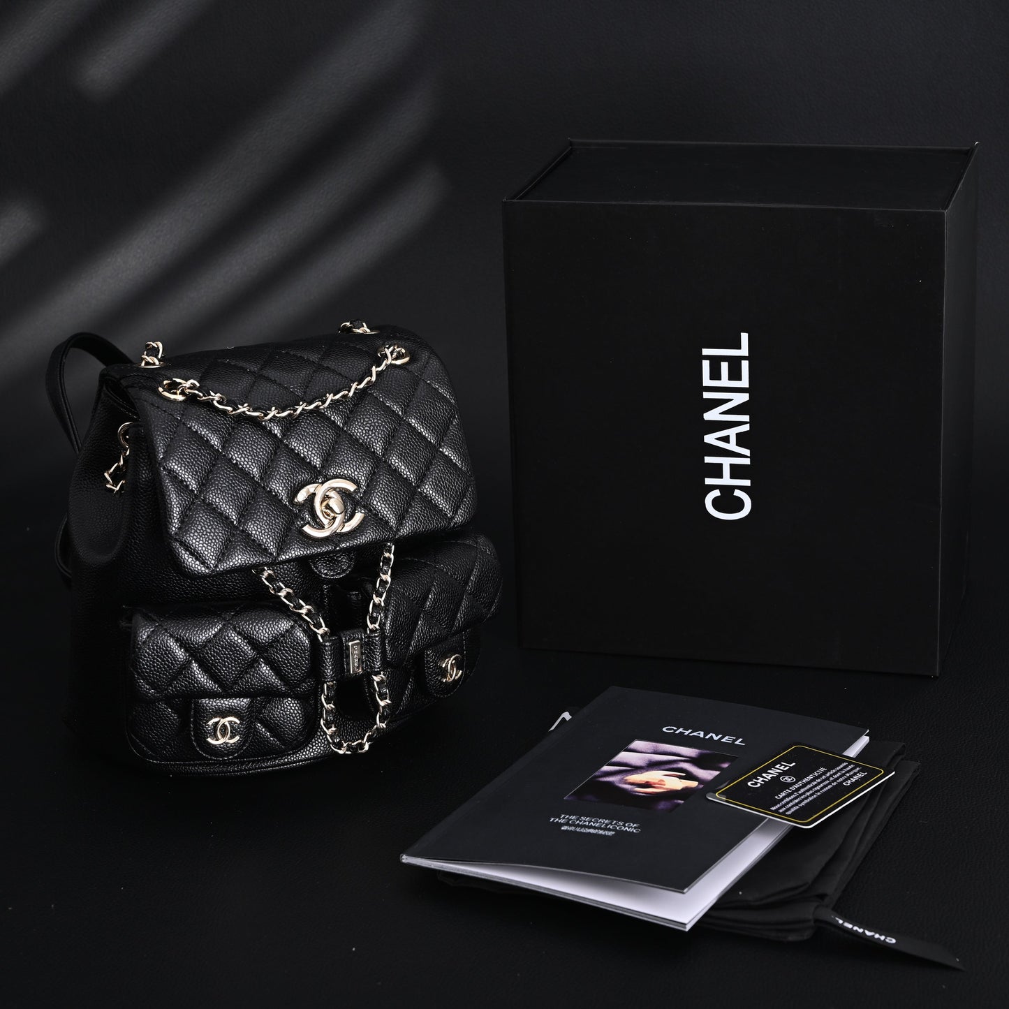 Chanel Duma Backpack – Black Quilted Lambskin with Gold-Tone Hardware