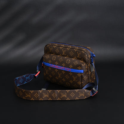 Louis Vuitton Trio Messenger Bag – Monogram Canvas with Blue Strap