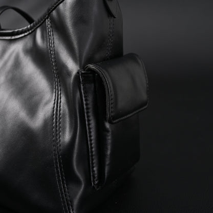 Louis Vuitton Montaigne Black Mahina Leather Shoulder Bag