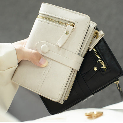 Women's Korean Short Folding Multifunctional Clutch  Ladies Wallets