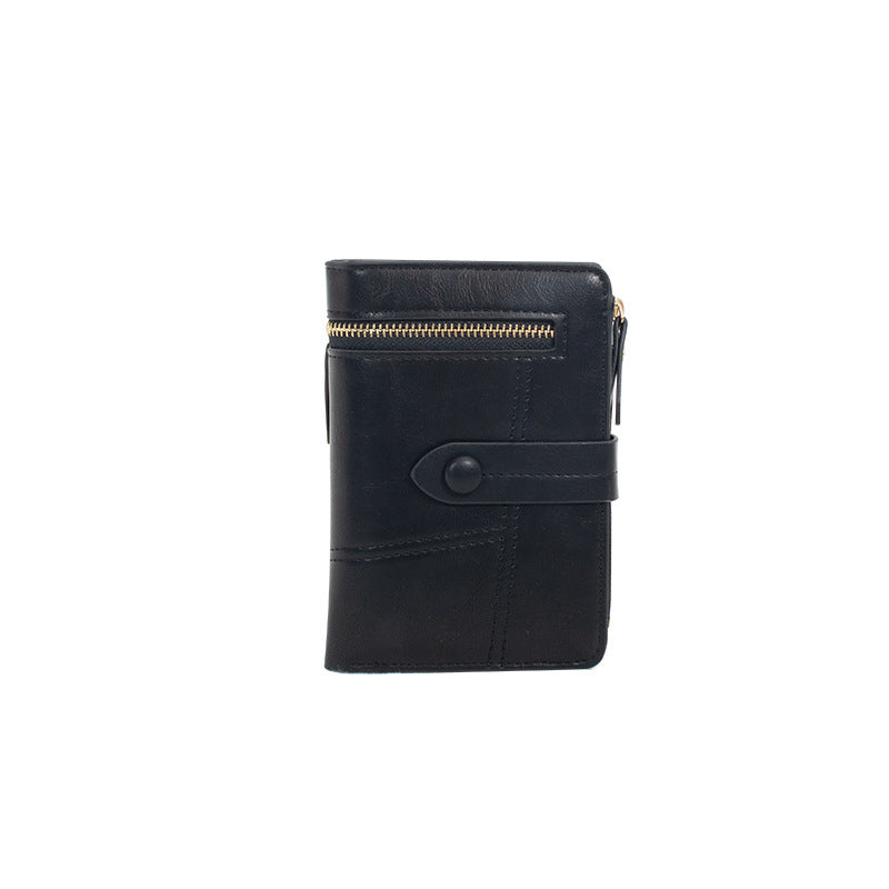 Women's Korean Short Folding Multifunctional Clutch  Ladies Wallets