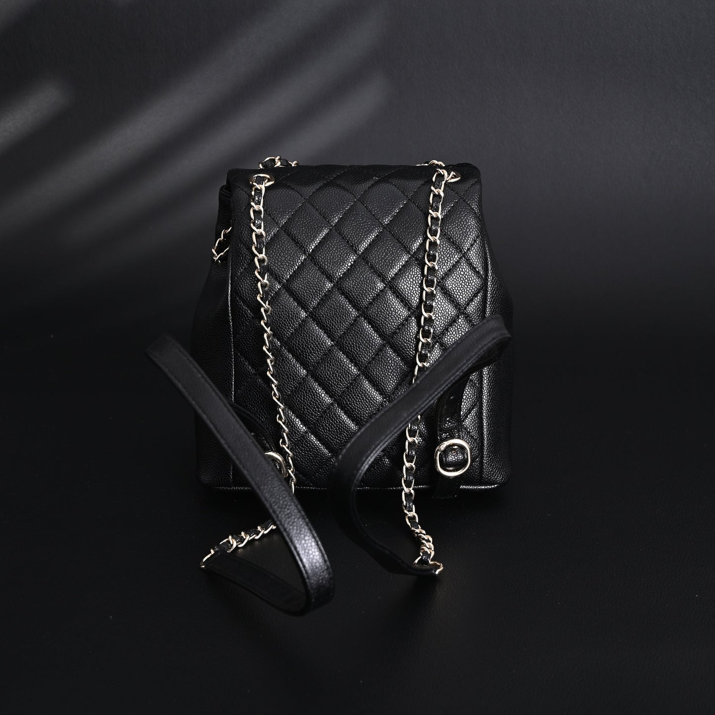 Chanel Duma Backpack – Black Quilted Lambskin with Gold-Tone Hardware