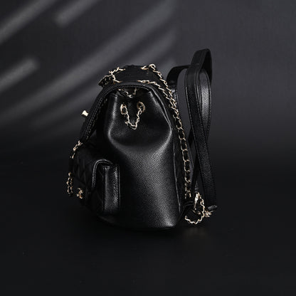 Chanel Duma Backpack – Black Quilted Lambskin with Gold-Tone Hardware